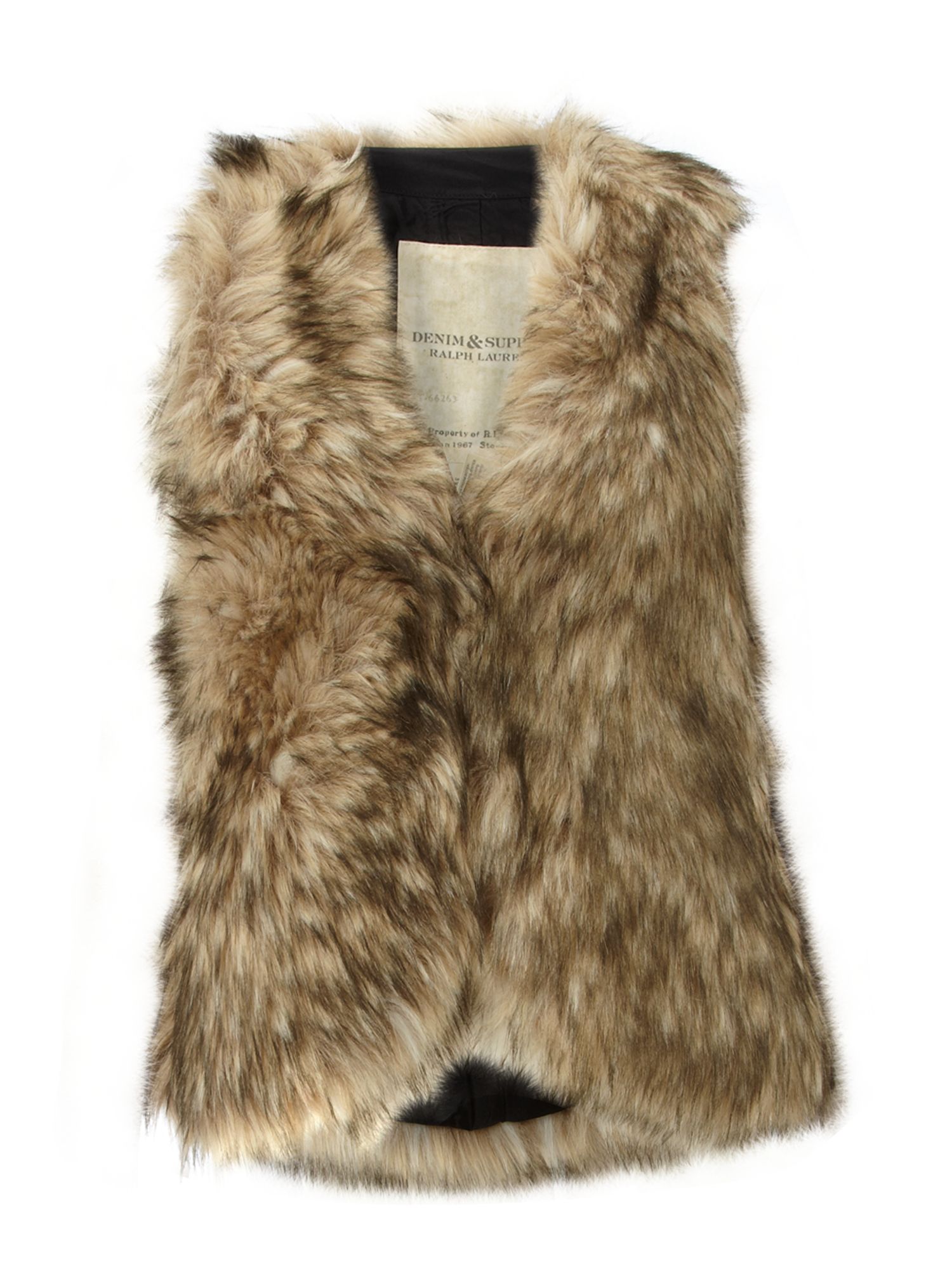 Denim & supply ralph lauren Faux Fur Gilet in Brown | Lyst