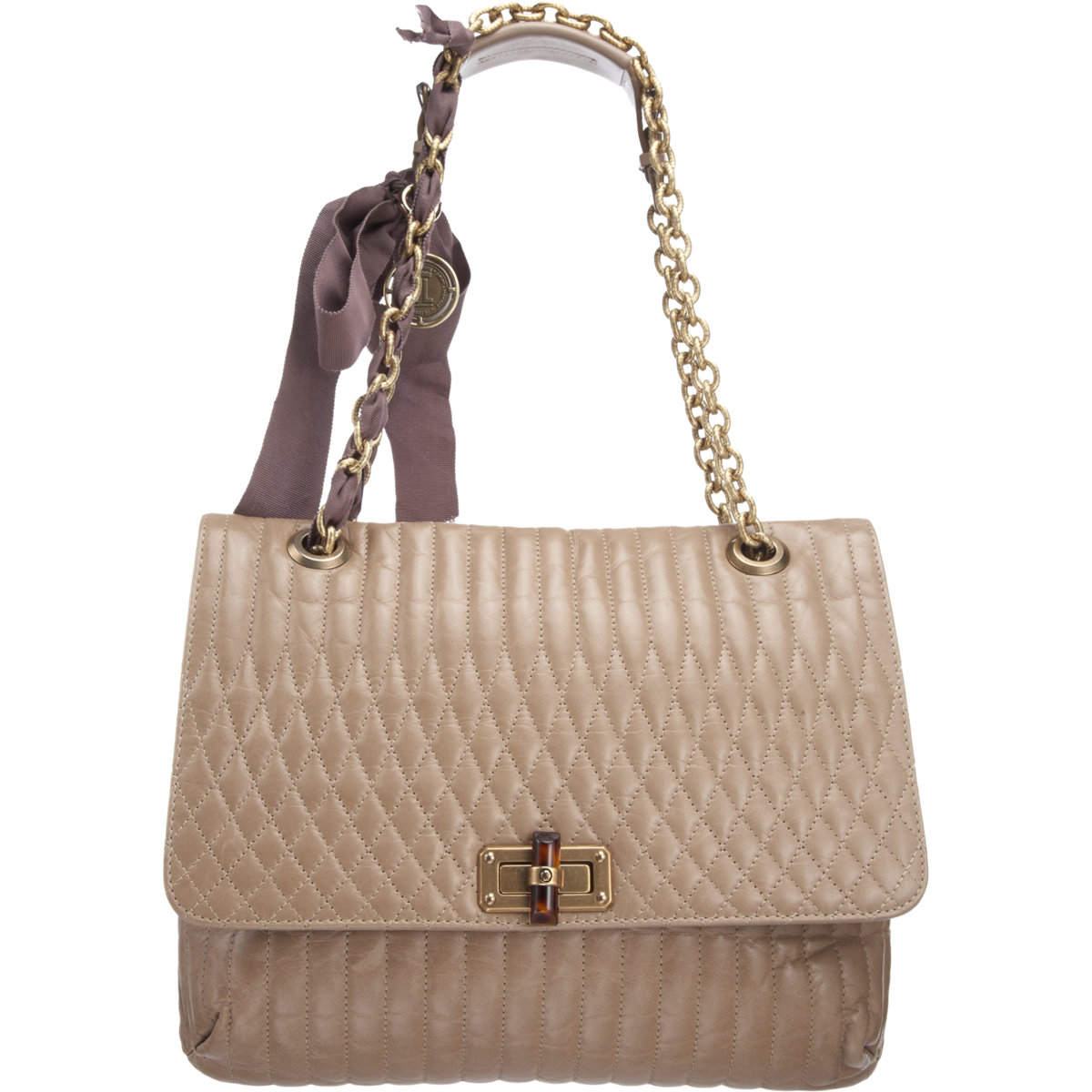 Lanvin Happy Mm Quilted Shoulder Bag in Gray | Lyst