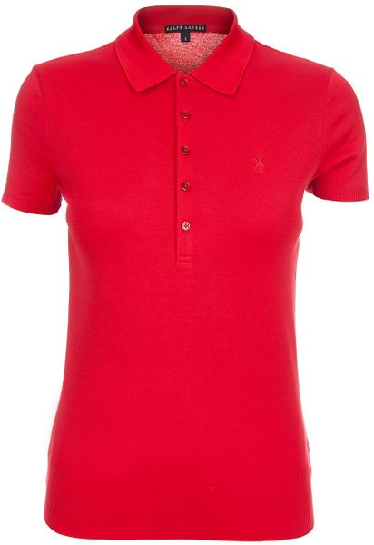 Ralph Lauren Black Label Classic Polo Shirt in Red | Lyst