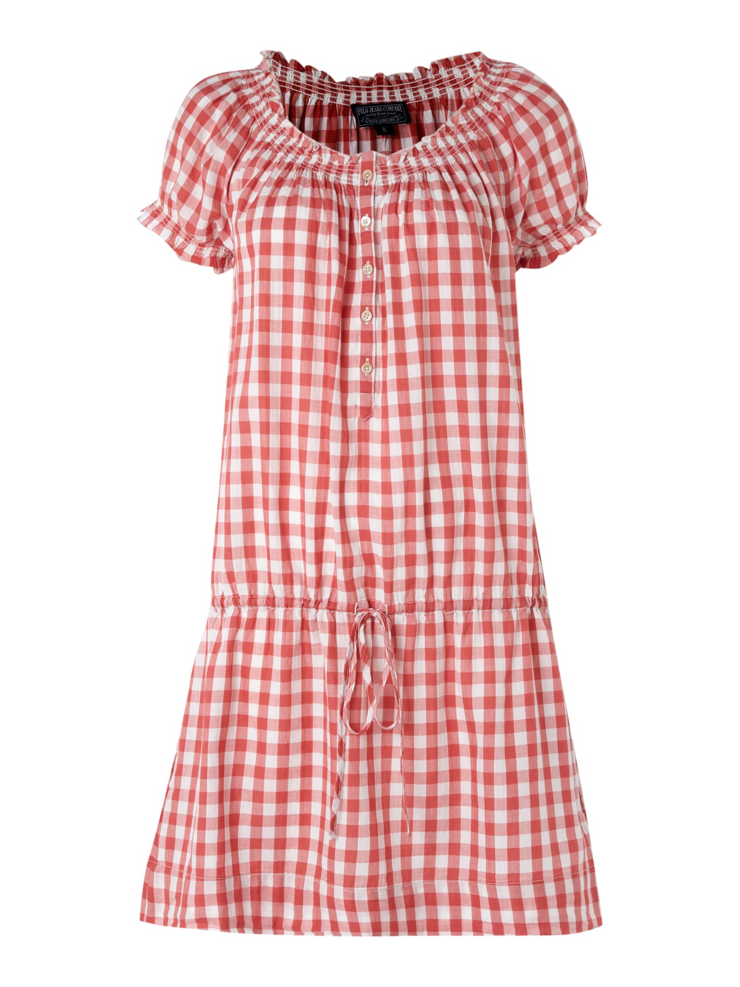 Denim & supply ralph lauren Gingham Short Sleeve Dress in Red | Lyst