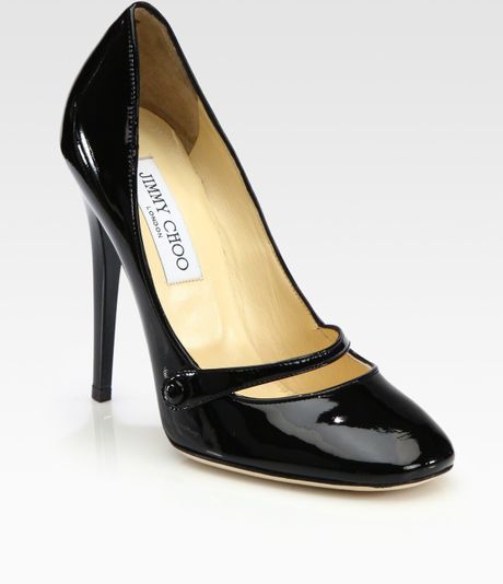 Jimmy Choo Taffy Patent Leather Pumps in Black | Lyst