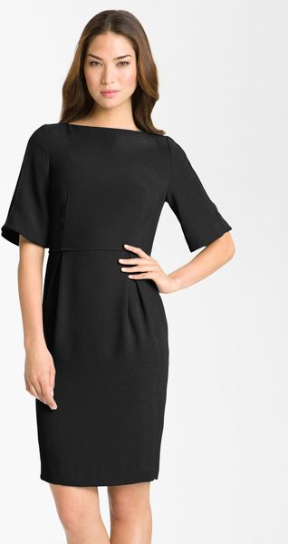 Rachel Roy Boatneck Dress in Black | Lyst