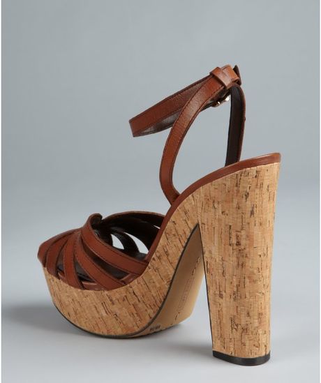 Vince Camuto Canyon Brown Leather Demarcus Cork Platform Sandals in ...