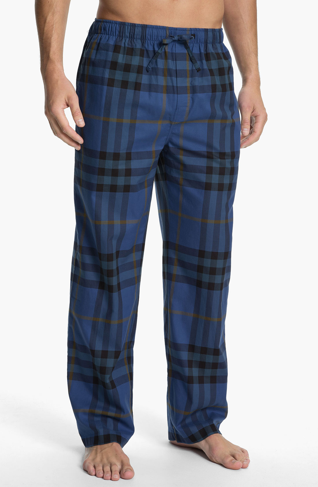 Burberry Check Pajama Pants in Blue for Men (bright cobalt blue) | Lyst