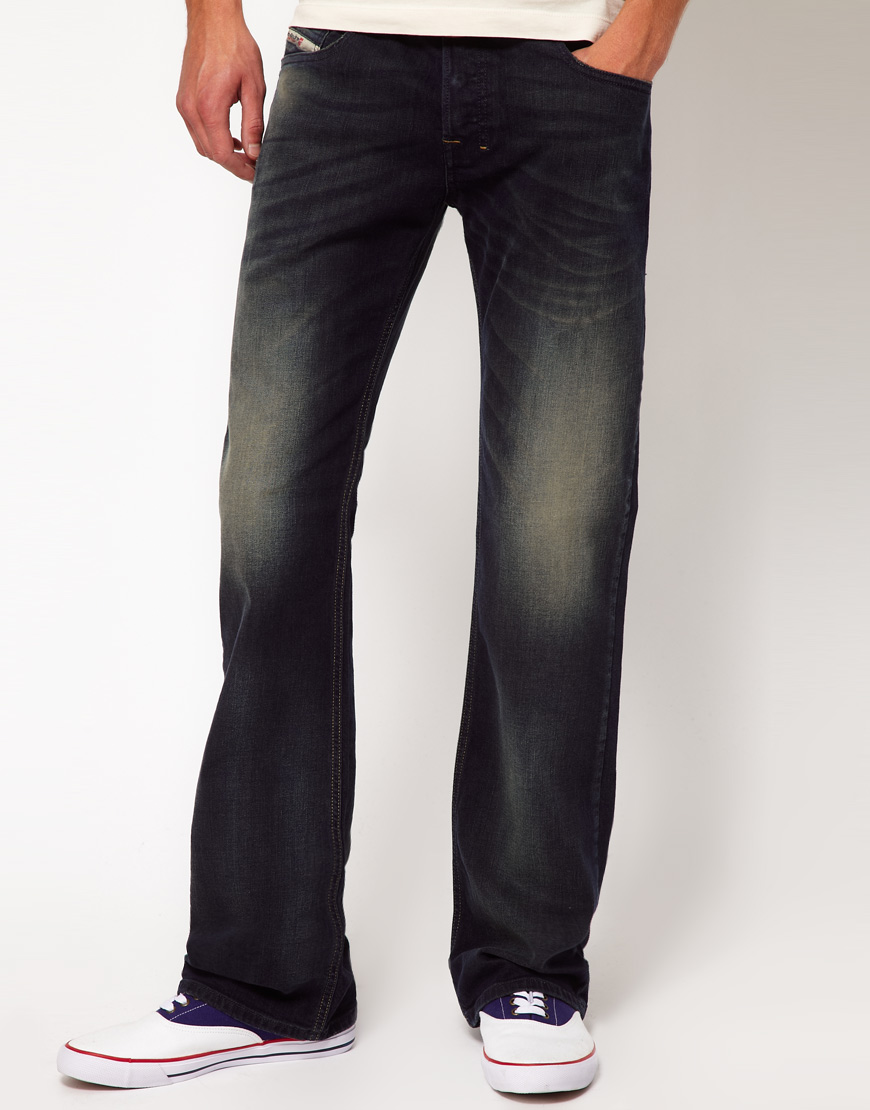 Diesel Zatiny 802c Regular Bootcut Jeans in Blue for Men | Lyst