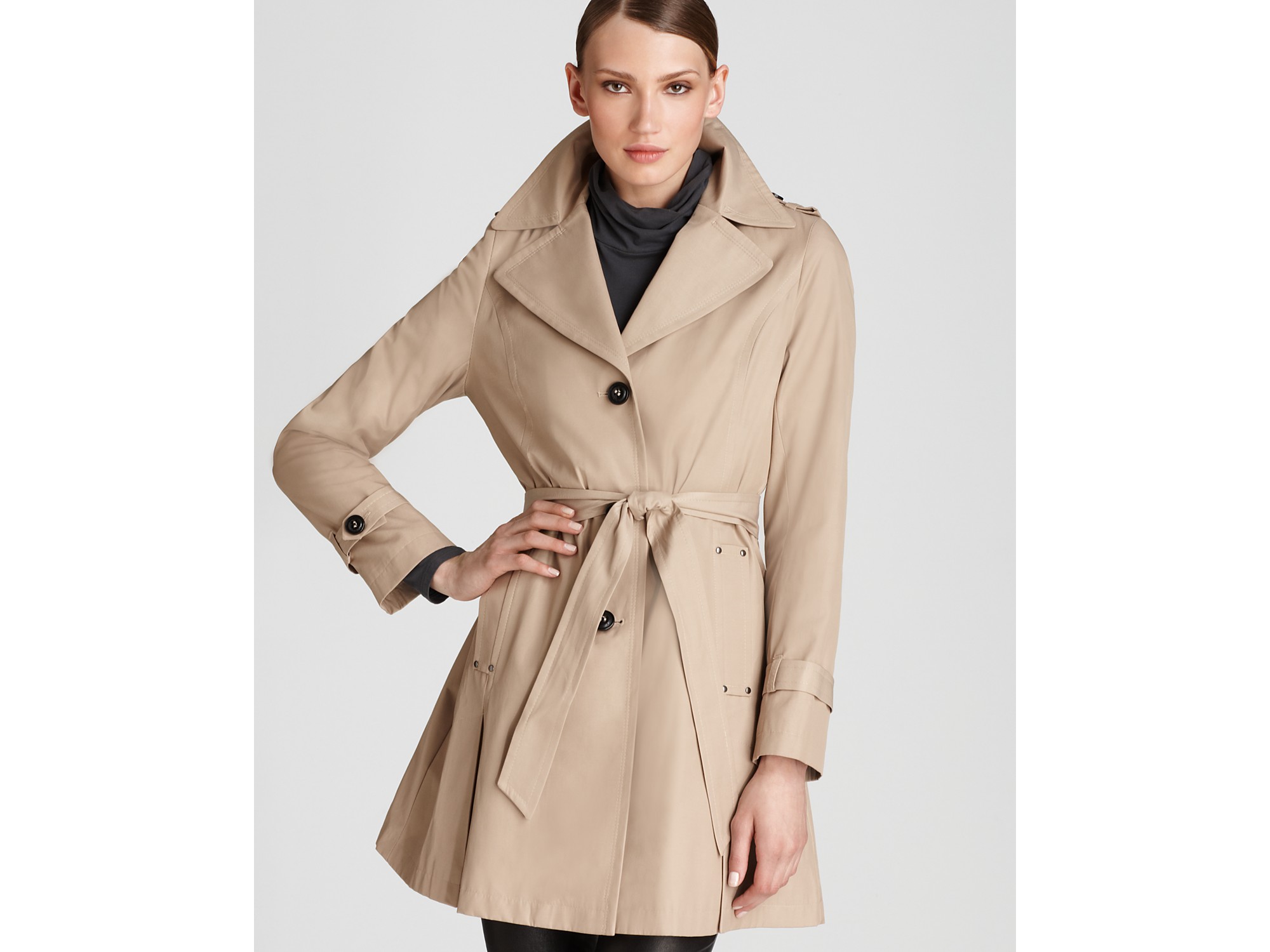 Lyst - Dkny Melissa Trench Coat with Belt in Natural
