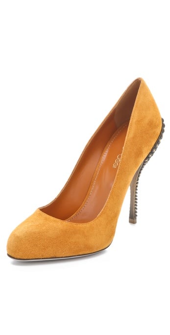 Lyst - Sergio Rossi Byzance Studded Heel Single Sole Pump In Yellow