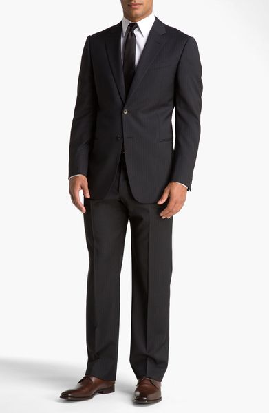 Armani Giorgio Pinstripe Suit in Blue for Men (navy) | Lyst
