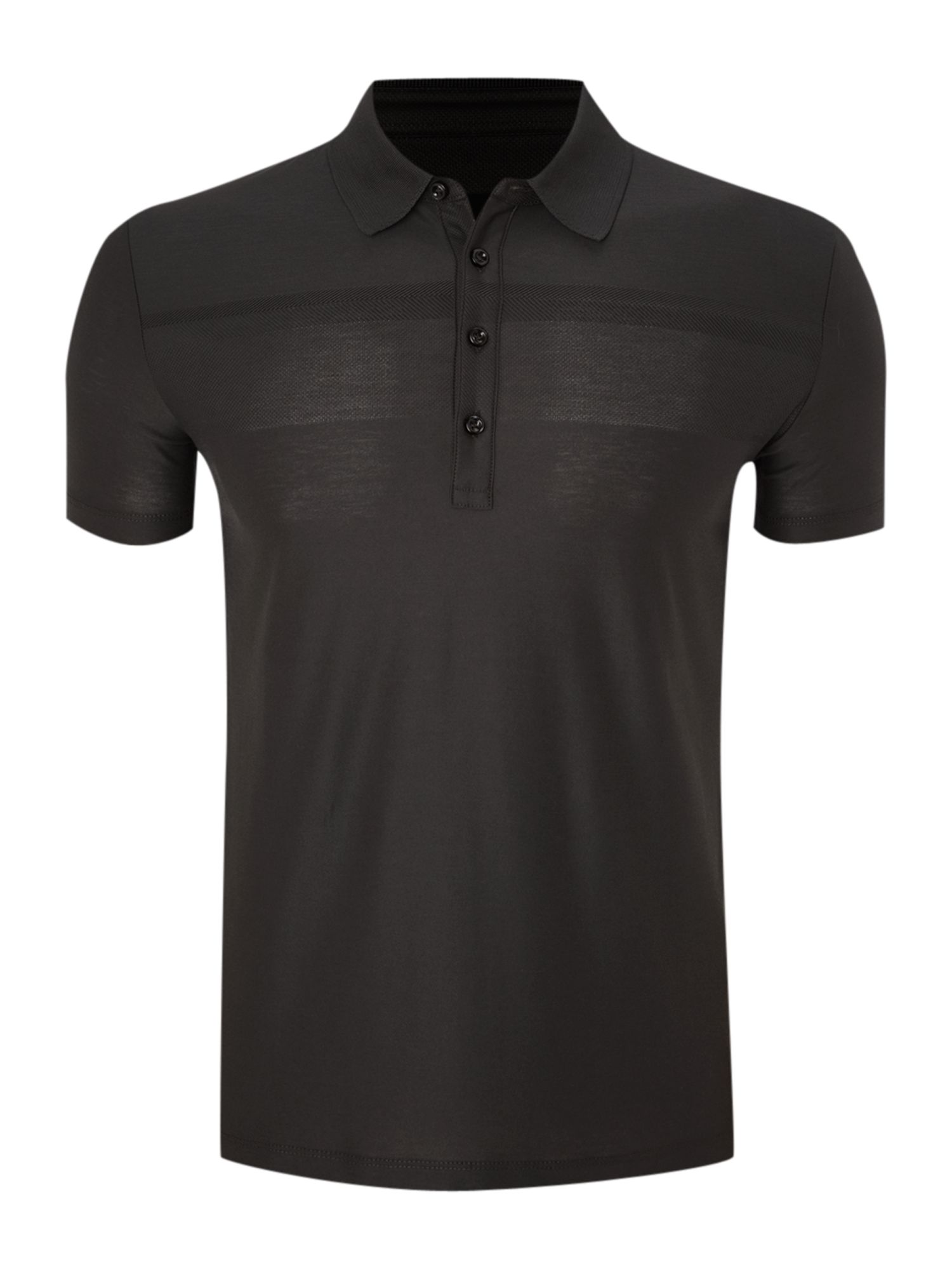Hugo Boss Short Sleeve Self Stripe Polo Shirt in Gray for Men (grey) | Lyst