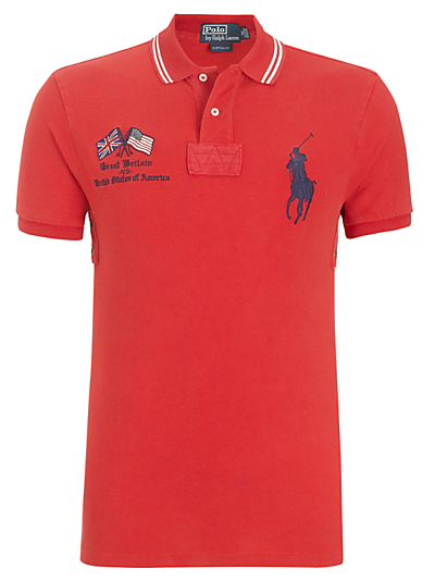 Polo Ralph Lauren Custom Fit Tipped Collar Polo Shirt Polo in Red for ...