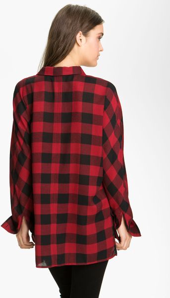 Trouvé Buffalo Plaid Shirt in Red (red/ black combo) | Lyst
