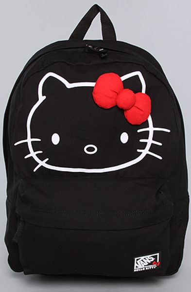 Vans The Hello Kitty Red Bow Collage Backpack in Black (red) | Lyst