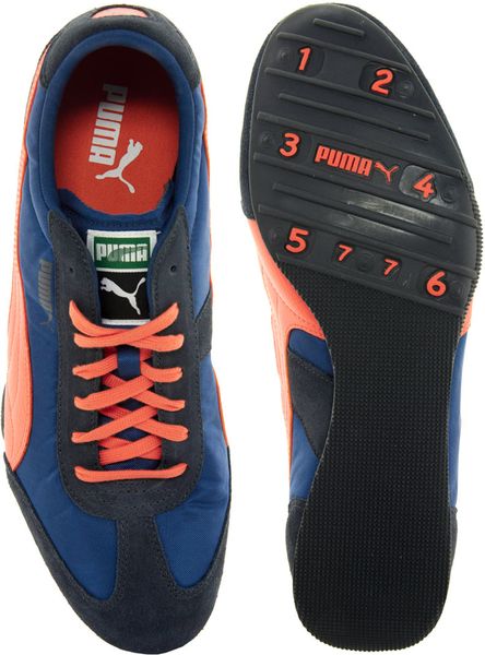 Puma 76 Runner Nylon Trainers in Blue for Men (orange) | Lyst