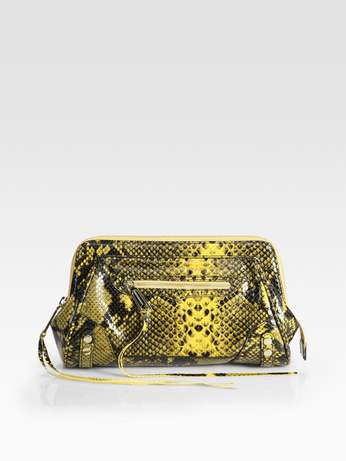 black and yellow clutch