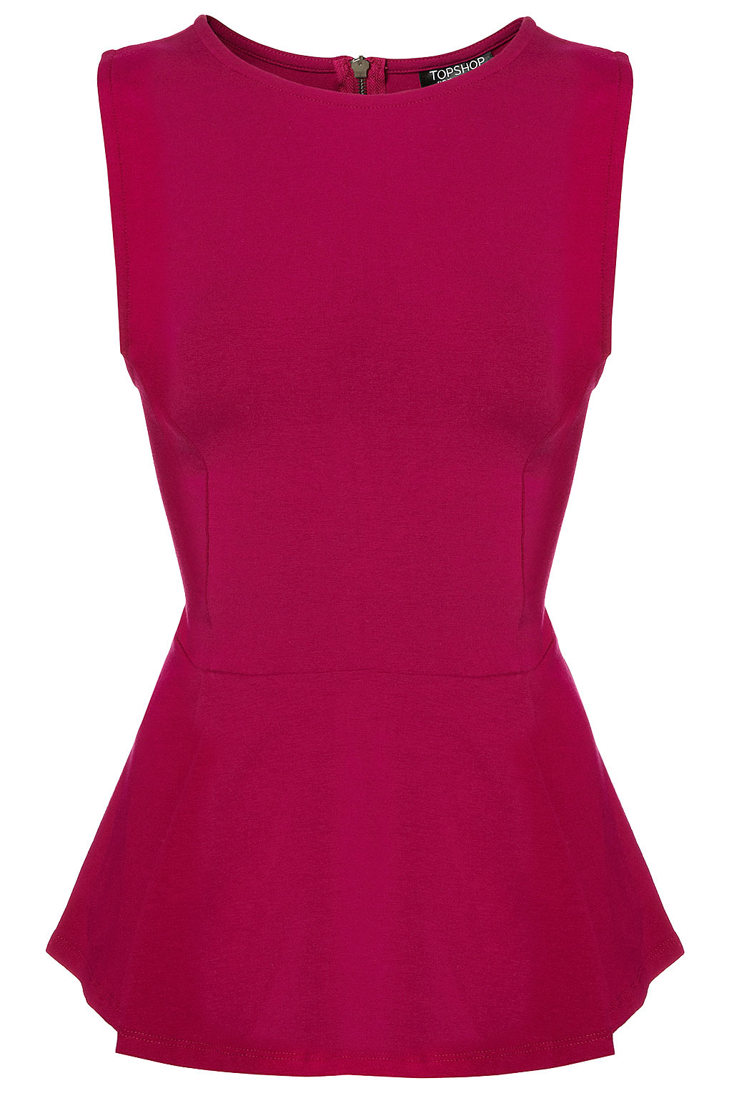 Lyst - Topshop Sleeveless Peplum Top in Purple