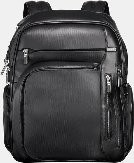 Tumi 'Arrive - Kingsford' Leather Backpack in Black for Men | Lyst