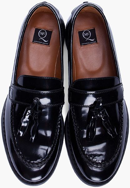 Mcq By Alexander Mcqueen Black Patent Rudeboy Loafers in Black for Men ...