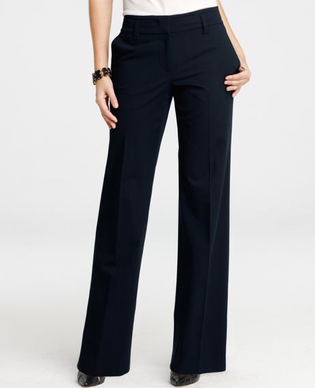 Ann Taylor Tall Femme Curvy Trouser in Blue (dark navy) | Lyst