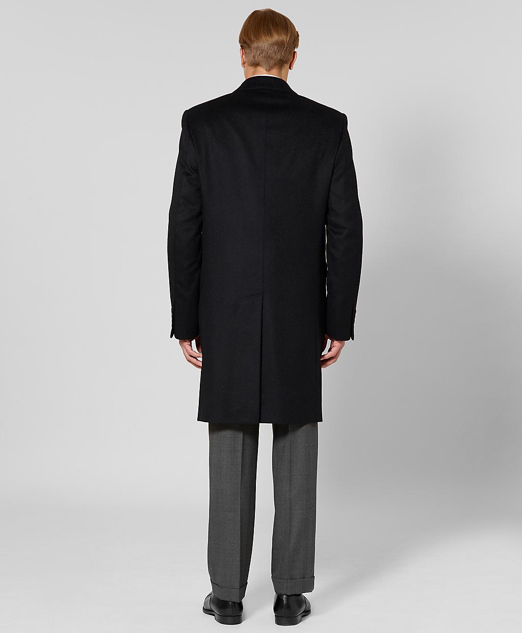 Brooks Brothers Wool and Cashmere Classic Overcoat in Black for Men - Lyst
