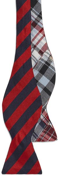 Brooks Brothers The Social Primer Reversible Bow Tie Bb4 Repp Stripe ...