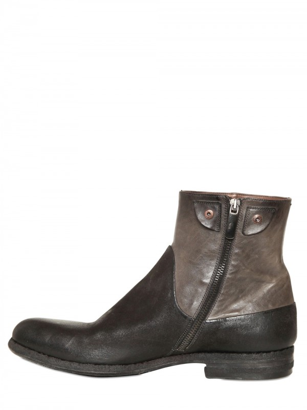 Lyst - Ink Sauvage Leather Boots in Brown for Men