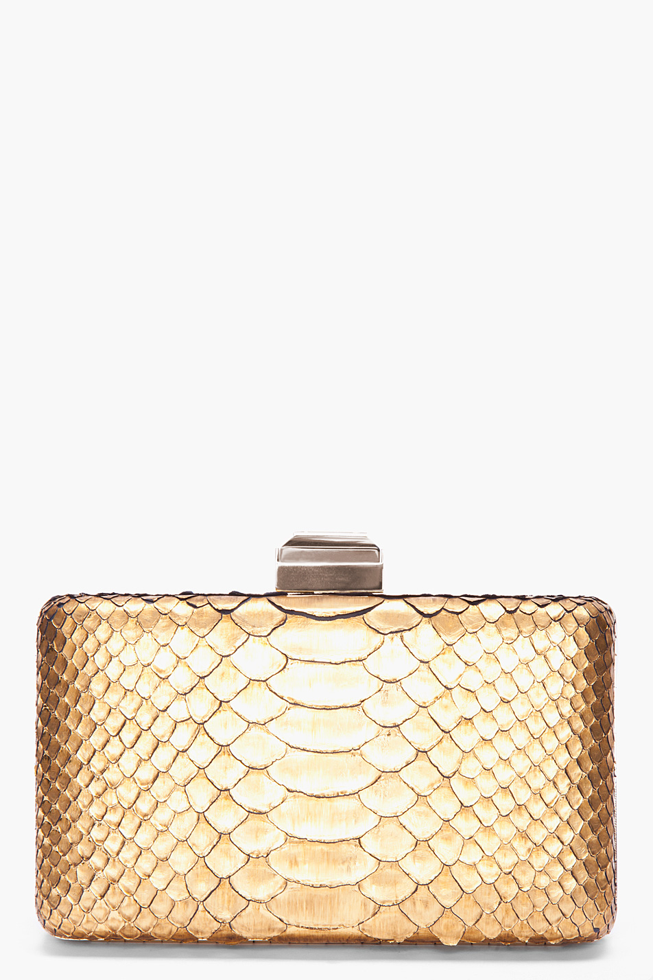 gold python clutch