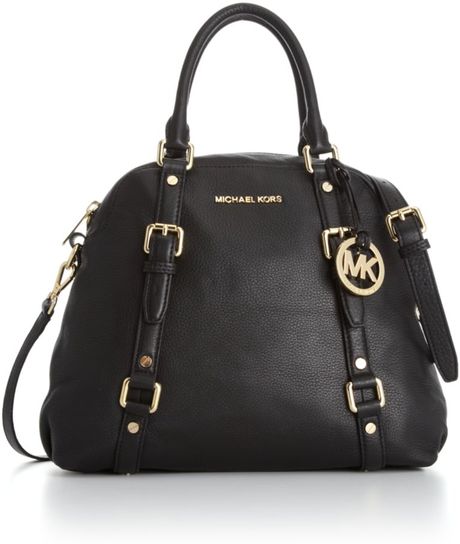 Michael Kors Bedford Bowling Satchel in Black | Lyst