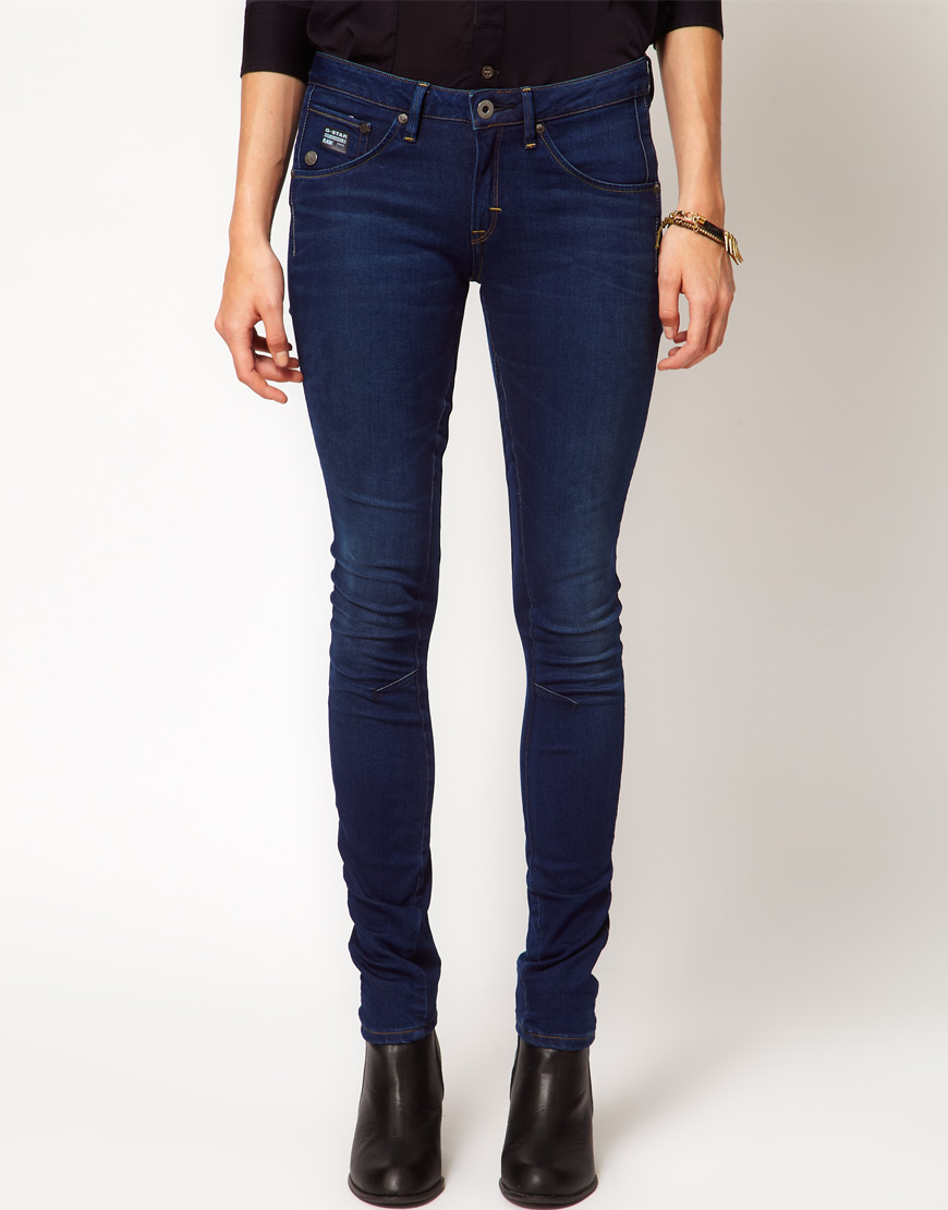 Lyst GStar Raw Gstar Arc 3d Super Skinny Jeans in Blue