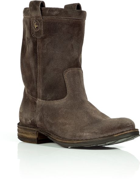 Fiorentini + Baker Coffee Brushed Suede Half Boots in Brown (coffee) | Lyst