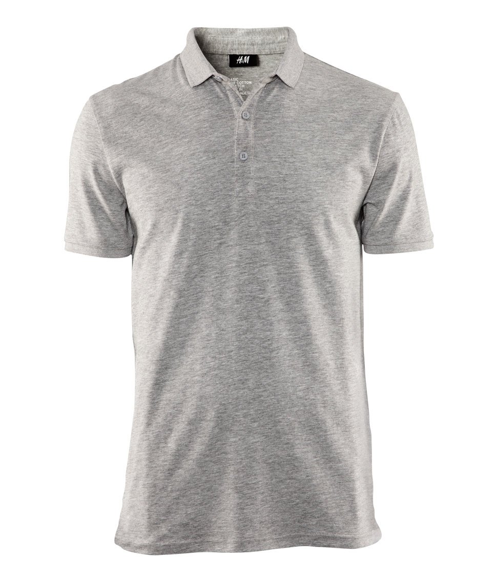 H&m Polo Shirt in Gray for Men | Lyst