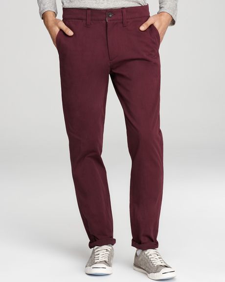 Saturdays Surf Nyc John Chino Pants in Red for Men (burgundy) | Lyst