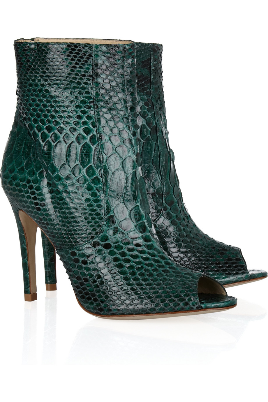 Lyst - Alexandre birman Python Ankle Boots in Green