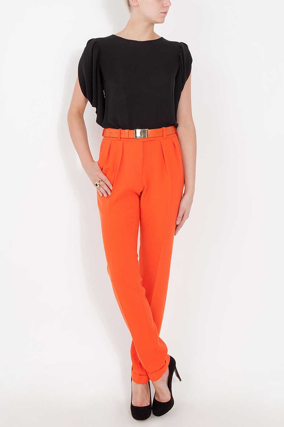 Lyst - Preen By Thornton Bregazzi Clip Belt Pants in Orange