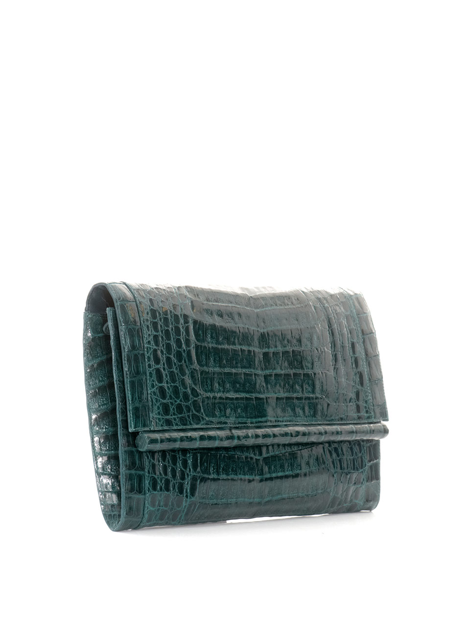 Nancy Gonzalez Crocodile Clutch Bag in Green (emerald) | Lyst