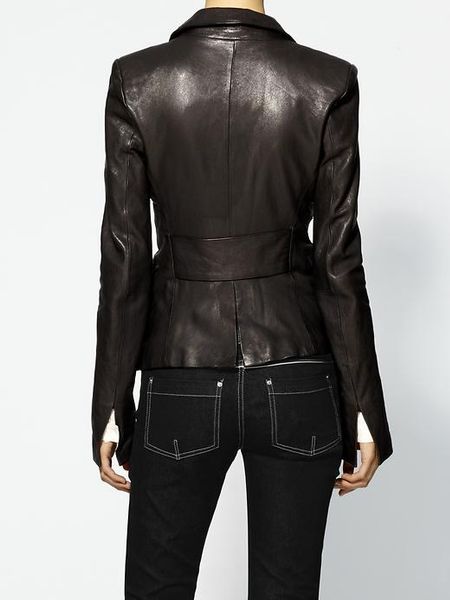 Rachel Zoe Daphne Fitted Leather Jacket in Black | Lyst