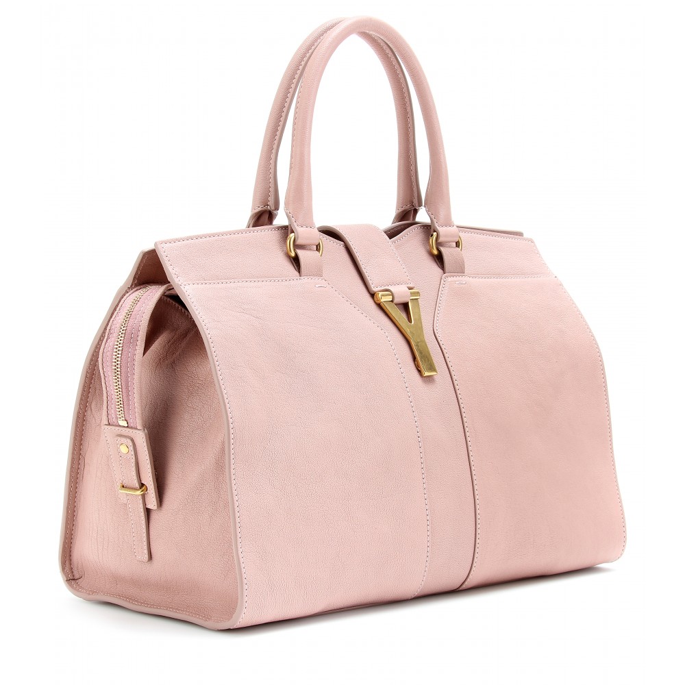 Saint laurent Small Cabas Chyc Eastwest Leather Handbag in Pink (blush ...