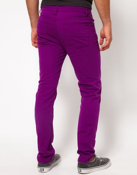 Asos Asos Skinny Jeans in Purple in Purple for Men | Lyst