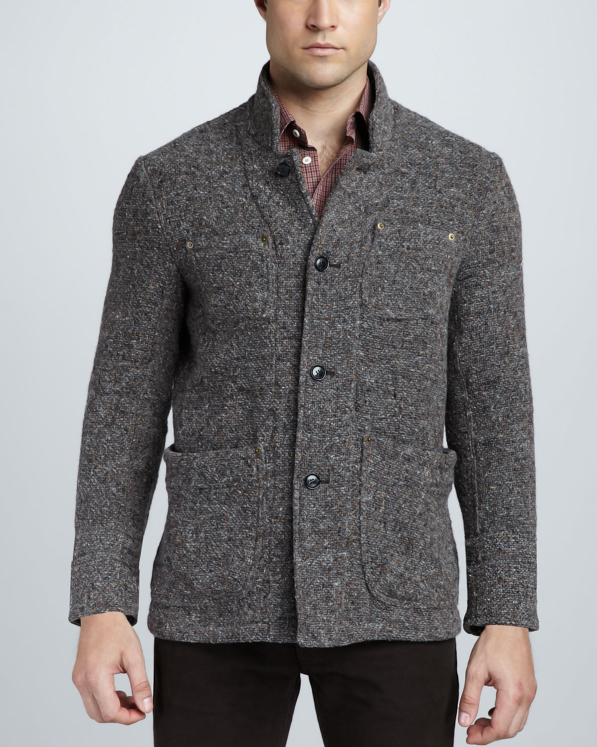 Lyst - Billy Reid Slouchy Tweed Jacket in Gray for Men