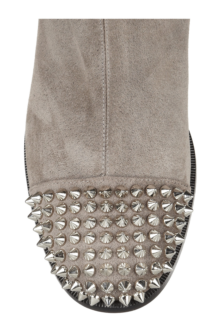 christian louboutin anthracite suede heels  