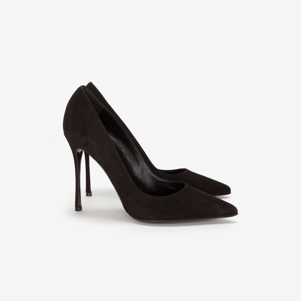 Lyst - Sergio rossi Godiva Suede Pump Black in Black