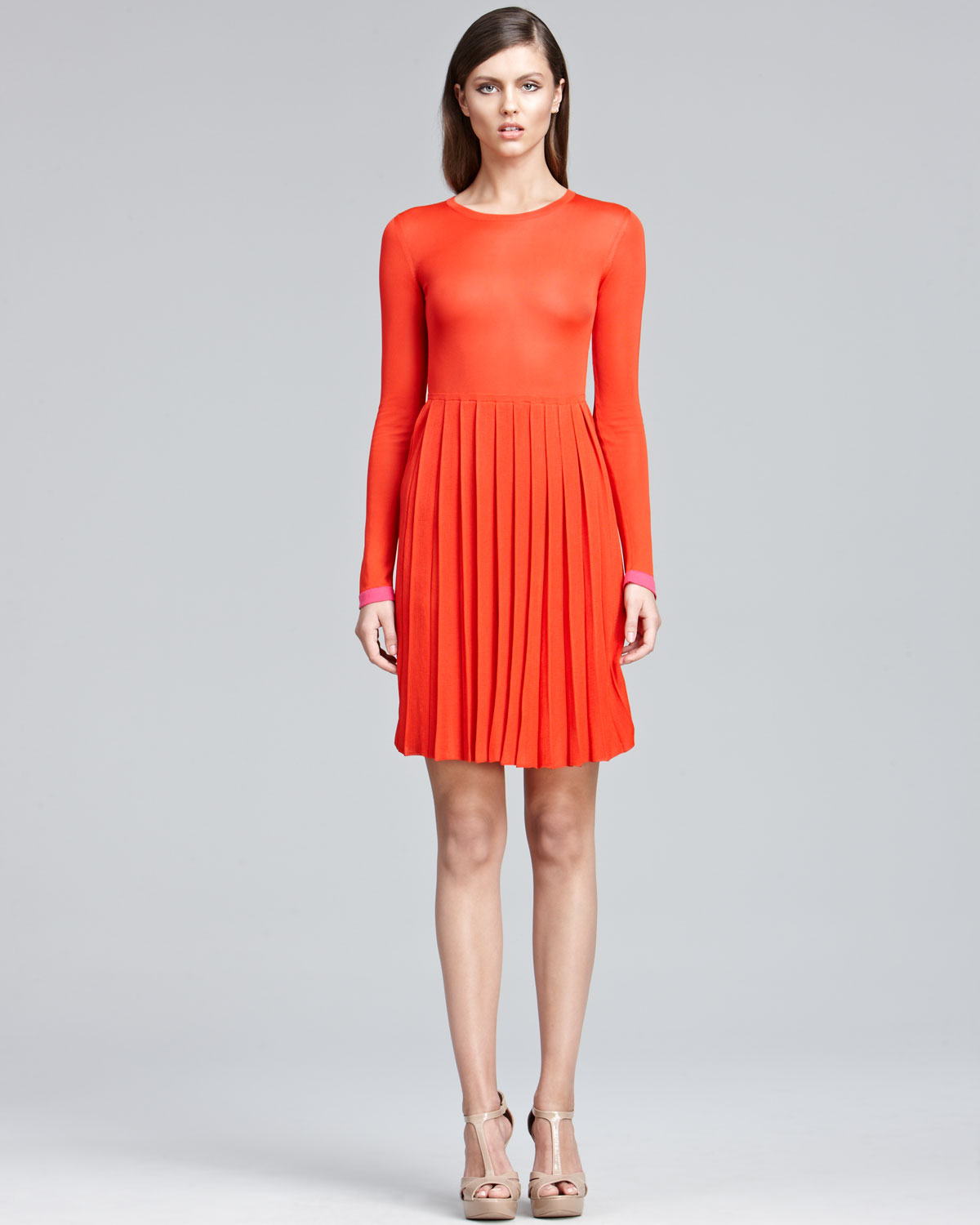 Orange Dress Long Sleeve