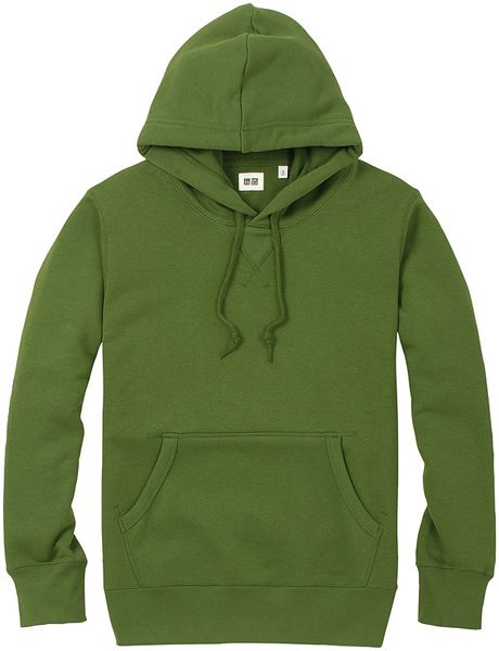 Uniqlo Men Sweat Pullover Hoodie in Green for Men | Lyst
