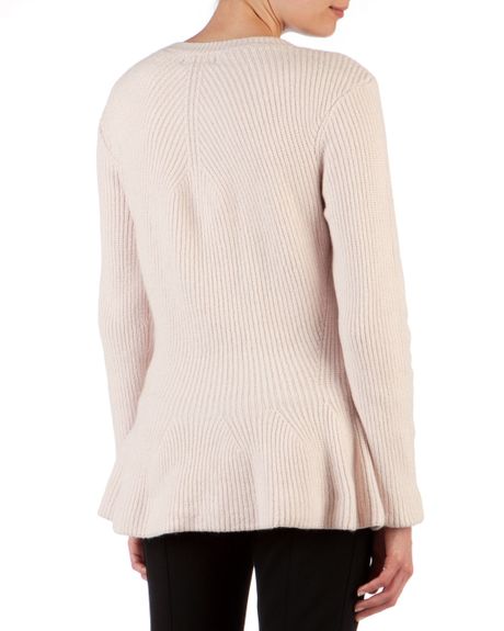 Ted Baker Anegal Peplum Detail Sweater in Pink | Lyst