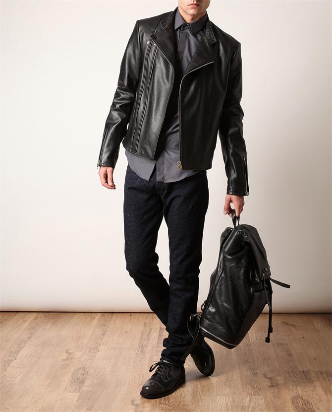 Balenciaga Biker Jacket In Black For Men Lyst Gallery