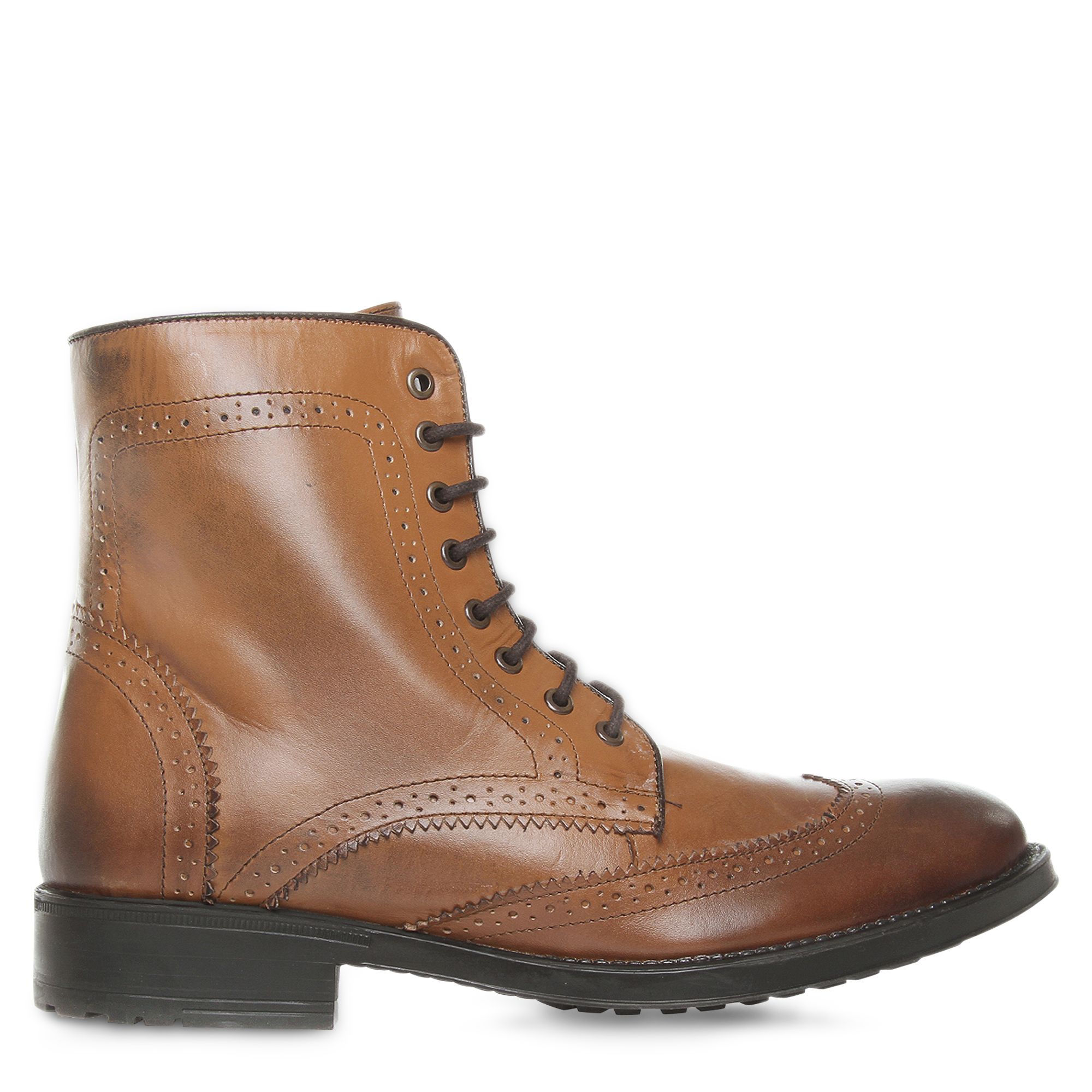 Kg Kurt Geiger Alvin Brogue Ankle Boots in Brown for Men | Lyst