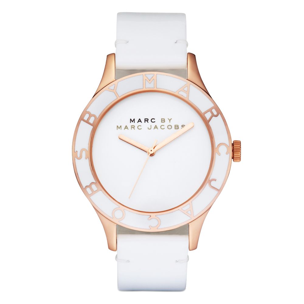 Marc By Marc Jacobs Blade White Patent Leather Strap in White | Lyst