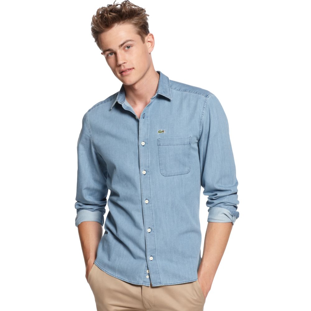 denim formal shirt