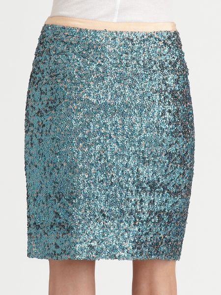 By Malene Birger Soave Sequined Skirt in Blue (ocean) | Lyst