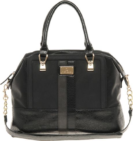 River Island Boxy Bowler Bag in Black | Lyst