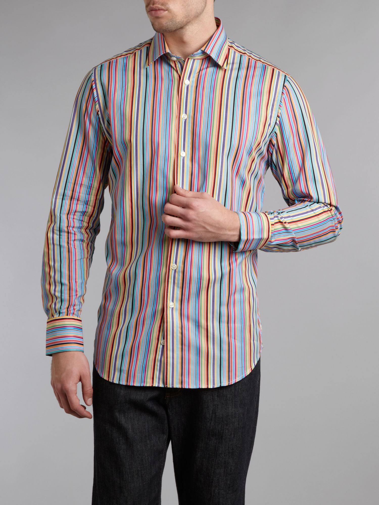 Simon carter Candy Stripe Long Sleeved Shirt for Men | Lyst